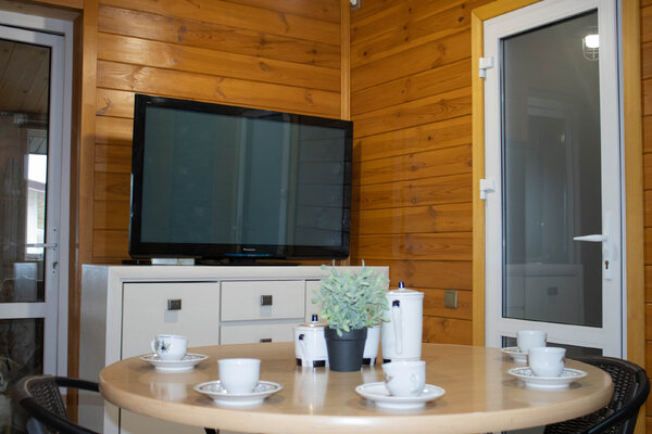 Комната отдыха с камином